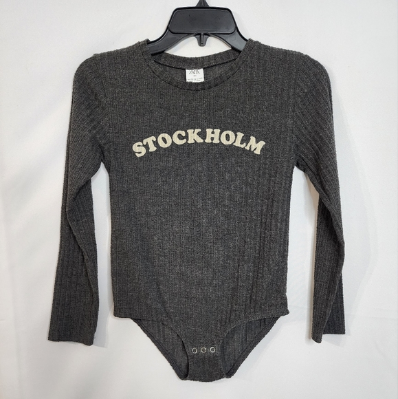 Zara Other - Zara bodysuits size 11/12 Girls Long sleeves color gray